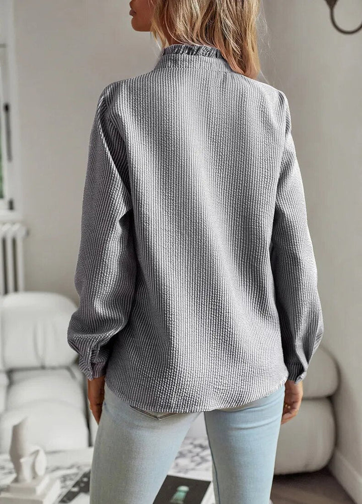 Agathe | Blouse à Volants avec Boutons