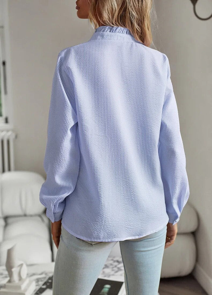 Agathe | Blouse à Volants avec Boutons
