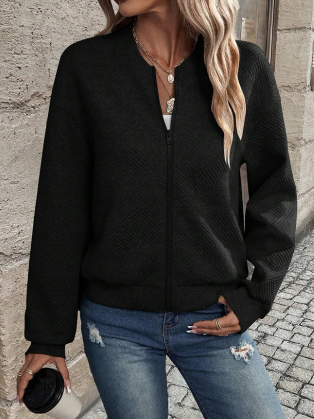 Lena | Blouson Bomber Matelassé Élégant