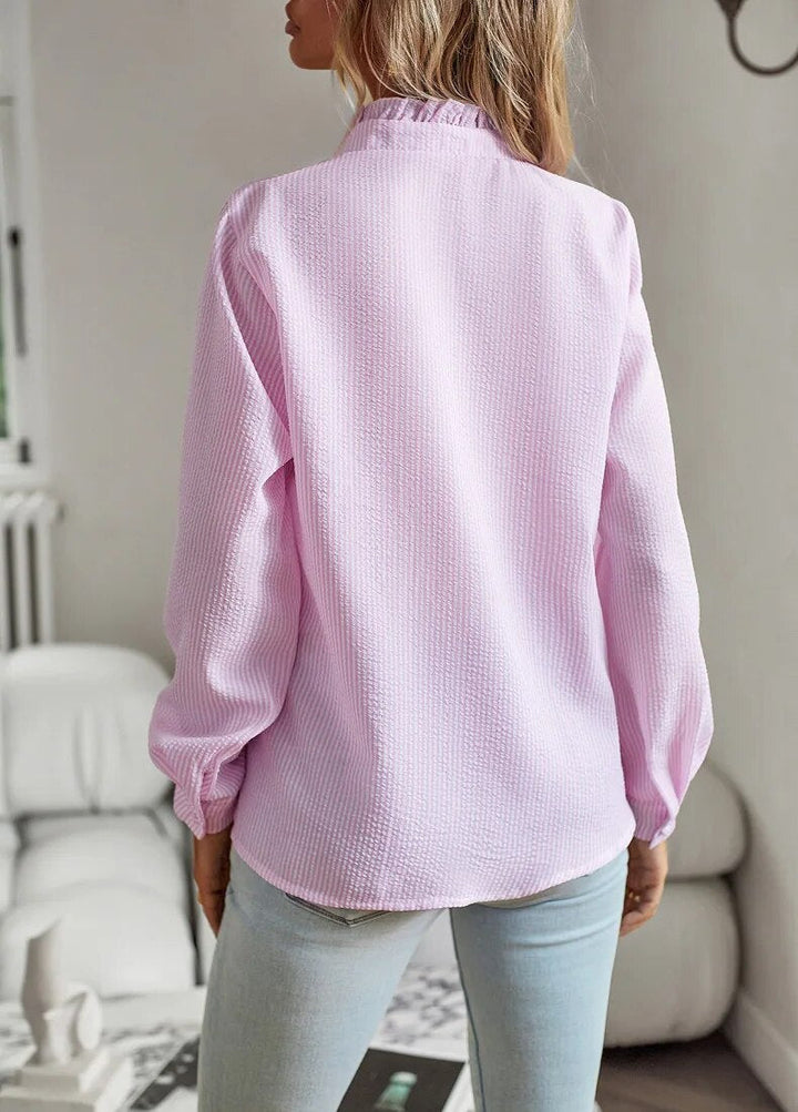 Agathe | Blouse à Volants avec Boutons